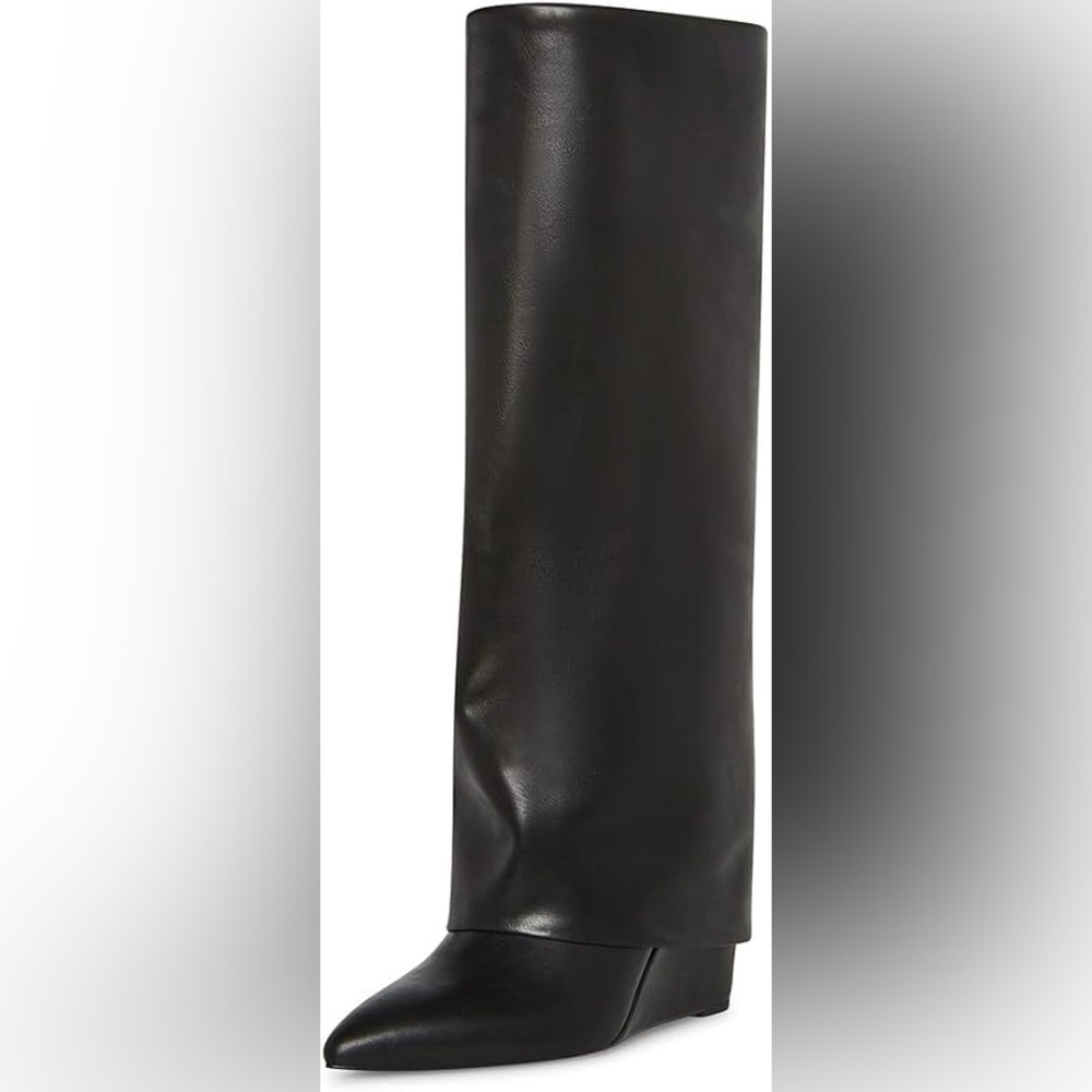 NEW w/o Box Madden Girl Evannder Black Fold Over Boot